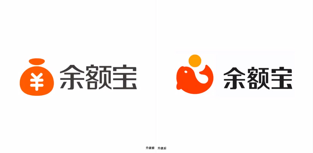 金融LOGO设计余额宝LOGO前后对比